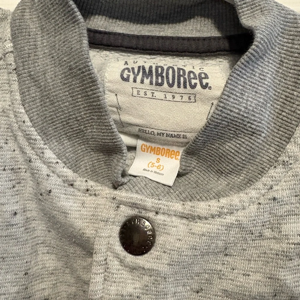 Gymboree Gray Kids Sweatshirt with Lightning Bolt size 5/6